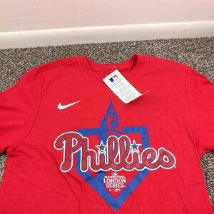 NWT Philadelphia Phillies Shirt Nike MLB London Series Tour Mens Small